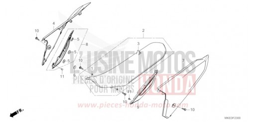 SIEGE/COUVERCLE LATERAL CRF450RP de 2023